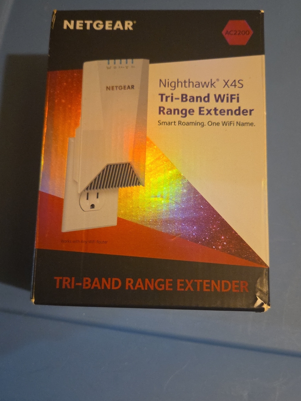 NETGEAR Nighthawk X4S Tri-Band Range Extender - White with Orange Accent